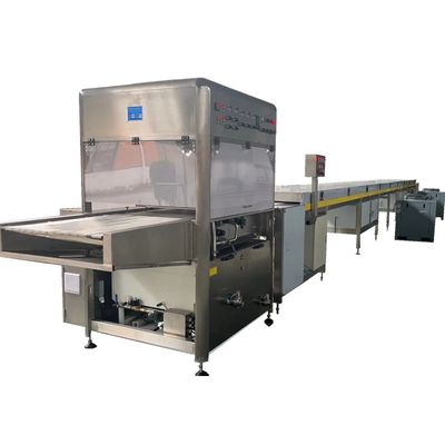 comprare Macchina automatica per la confezione del cioccolato con costruzione in acciaio inossidabile 304 e galleria di raffreddamento 18M per panetteria online manufacture