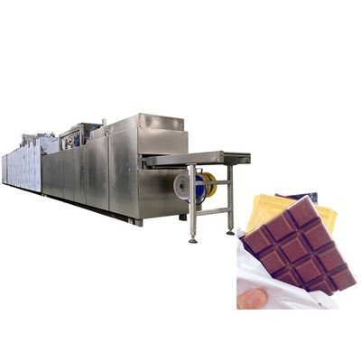 comprare 50g 100g 150g linea di produzione di barrette di cioccolato con alimentatore di noci schiacciate fabbricazione online
